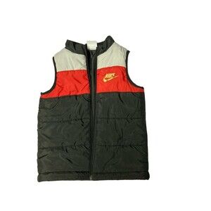 New with Tag Nike Black, Red, Gray, Gold Swoosh Puffer Vest Boys Size 4T